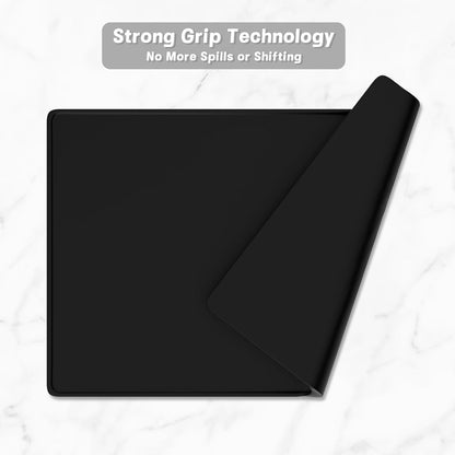 Rnivvi Silicone Coffee Mat, 16" x 24" Waterproof Raised Edge Coffee Bar Mats for Espresso Machine Station Accessories, Heat Resistant Detachable Dish Drying Pad for Kitchen Counter, Dish Rack, Green