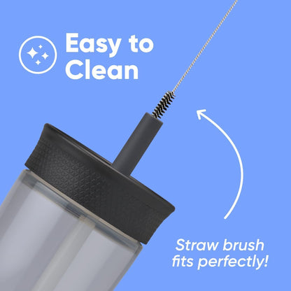 Owala Kids BPA-Free Plastic Tumbler with Spill Resistant Flexible Straw, Easy to Clean, Kids Water Bottle, Great for Travel, Dishwasher Safe, 15 Oz, Skate Park