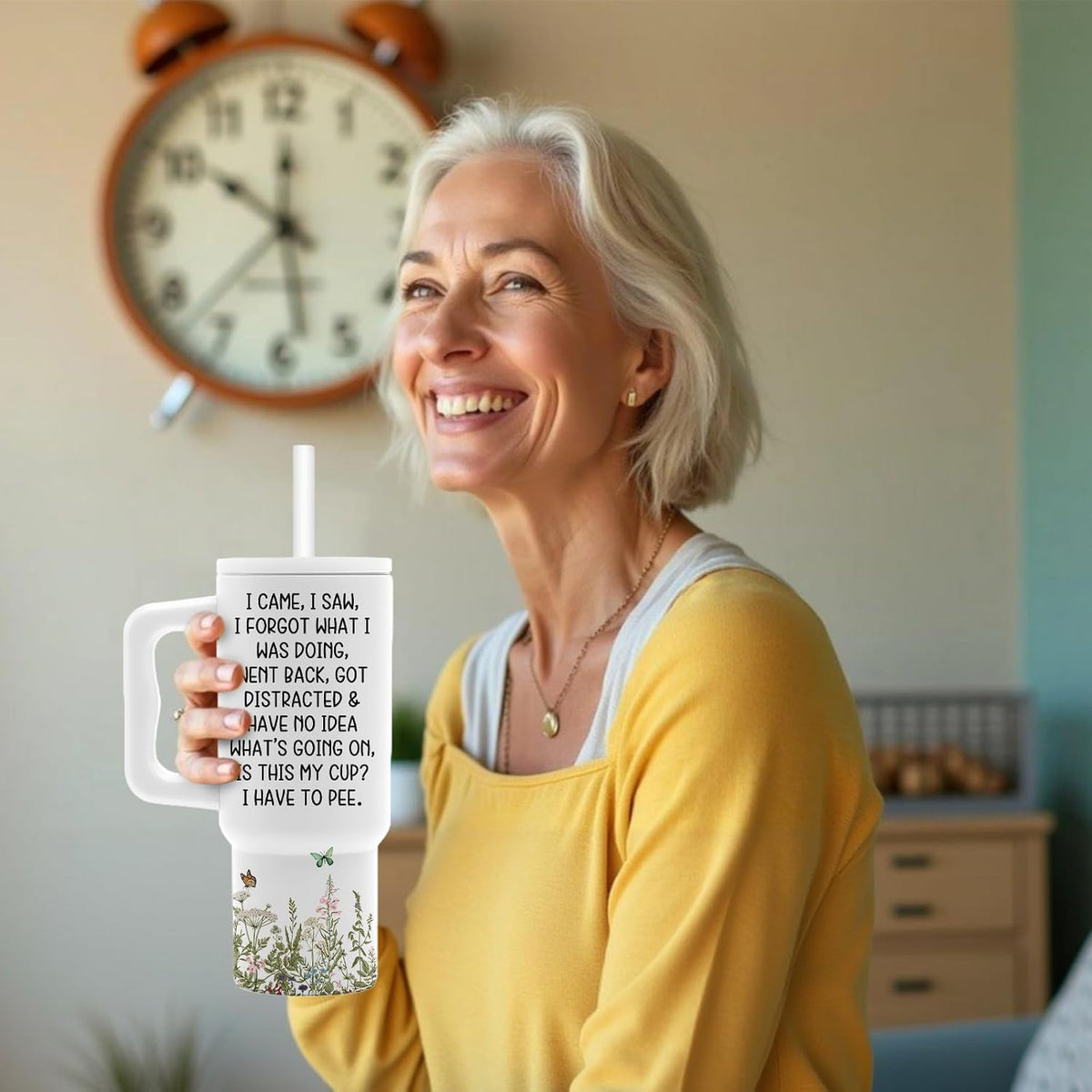 Funny Gifts for Senior Women, I Came I Saw I Forgot Tumbler 24 Oz, Funny Gag Sarcastic Gifts for Old People Elderly Citizen Grandma Mom Aunt On Birthday Retirement