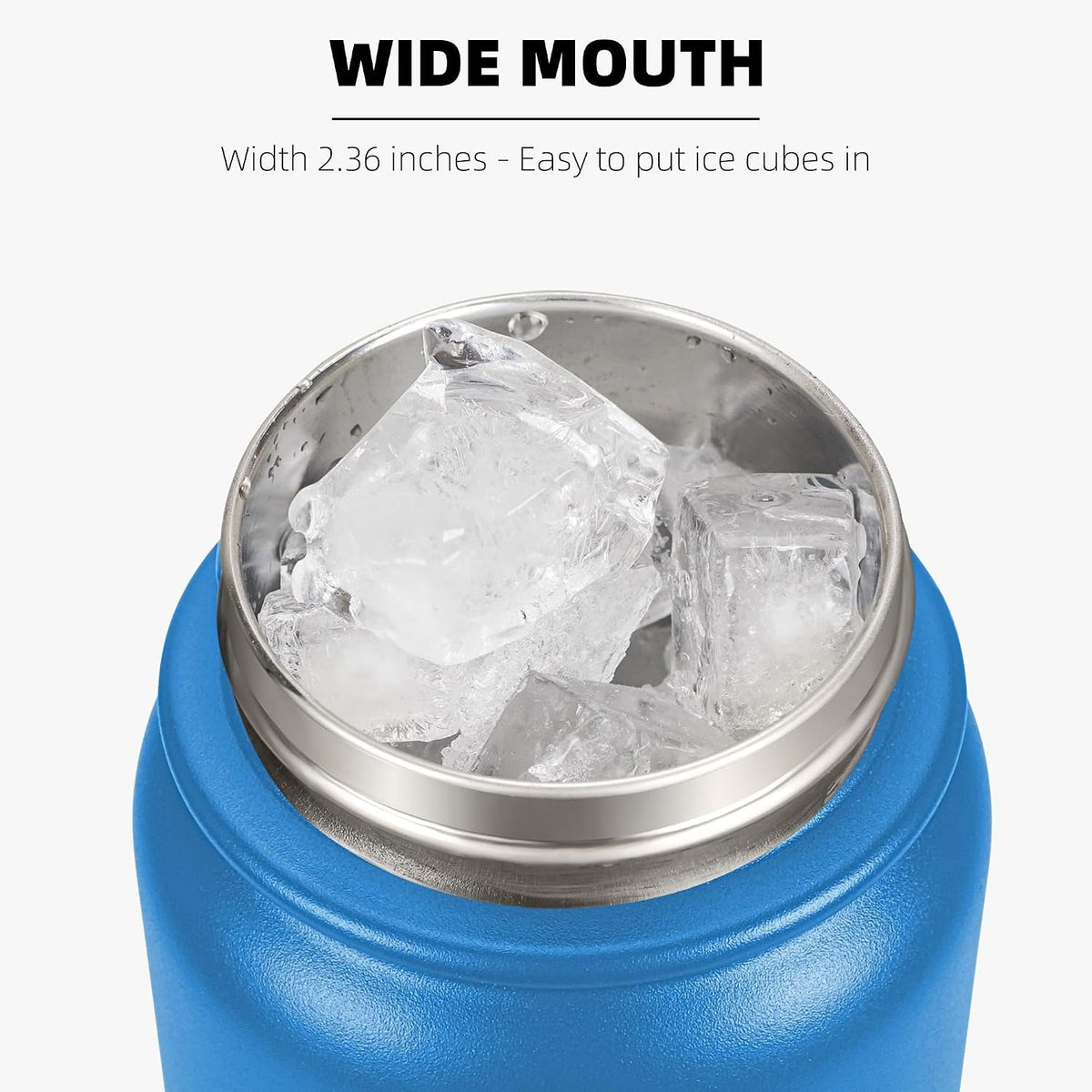 20oz Insulated Water Bottle with Anti-dust Chug Lid, Green Blue