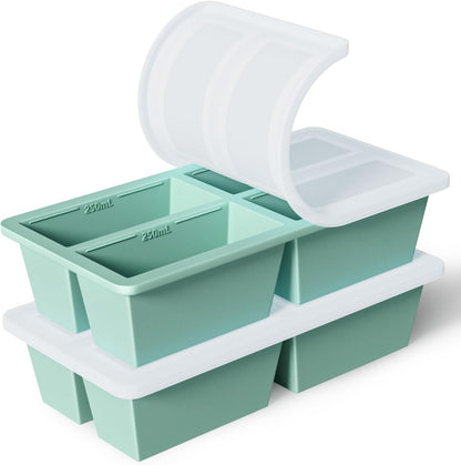Silicone Freezer Tray for Sauce Cube: Super Prep Freezing Tray for Souped Storage - Freeze 125mL 250mL Broth Soup Portion