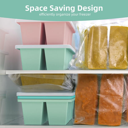 Silicone Freezer Tray for Sauce Cube: Super Prep Freezing Tray for Souped Storage - Freeze 125mL 250mL Broth Soup Portion