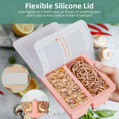 Silicone Freezer Tray for Sauce Cube: Super Prep Freezing Tray for Souped Storage - Freeze 125mL 250mL Broth Soup Portion