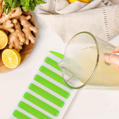 Slim Ice Stick Tray for Water Bottles, Green
