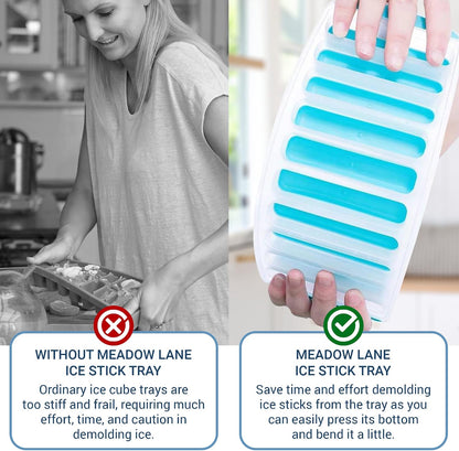 Slim Ice Stick Tray for Water Bottles, Green