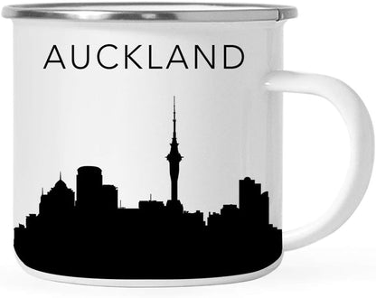 11oz. Tourist Travel Souvenir Stainless Steel Campfire Coffee Mug Gift, London Skyline, 1-Pack, Enamel Camping Cup Christmas Birthday Study Abroad Graduation, Includes Gift Box