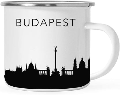 11oz. Tourist Travel Souvenir Stainless Steel Campfire Coffee Mug Gift, London Skyline, 1-Pack, Enamel Camping Cup Christmas Birthday Study Abroad Graduation, Includes Gift Box