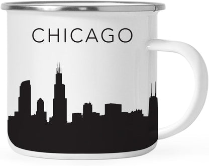11oz. Tourist Travel Souvenir Stainless Steel Campfire Coffee Mug Gift, London Skyline, 1-Pack, Enamel Camping Cup Christmas Birthday Study Abroad Graduation, Includes Gift Box