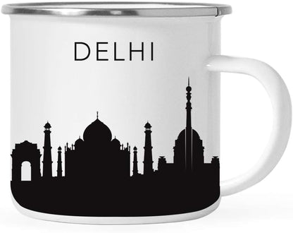 11oz. Tourist Travel Souvenir Stainless Steel Campfire Coffee Mug Gift, London Skyline, 1-Pack, Enamel Camping Cup Christmas Birthday Study Abroad Graduation, Includes Gift Box