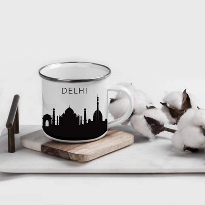 11oz. Tourist Travel Souvenir Stainless Steel Campfire Coffee Mug Gift, London Skyline, 1-Pack, Enamel Camping Cup Christmas Birthday Study Abroad Graduation, Includes Gift Box