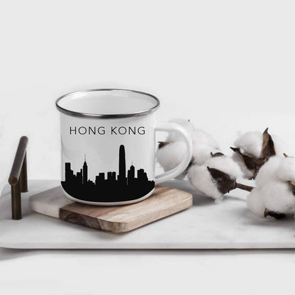 11oz. Tourist Travel Souvenir Stainless Steel Campfire Coffee Mug Gift, London Skyline, 1-Pack, Enamel Camping Cup Christmas Birthday Study Abroad Graduation, Includes Gift Box