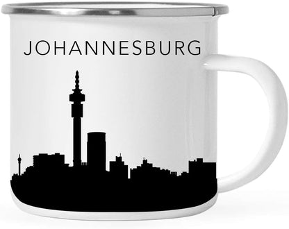 11oz. Tourist Travel Souvenir Stainless Steel Campfire Coffee Mug Gift, London Skyline, 1-Pack, Enamel Camping Cup Christmas Birthday Study Abroad Graduation, Includes Gift Box