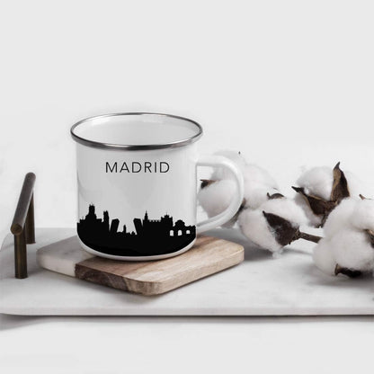 11oz. Tourist Travel Souvenir Stainless Steel Campfire Coffee Mug Gift, London Skyline, 1-Pack, Enamel Camping Cup Christmas Birthday Study Abroad Graduation, Includes Gift Box