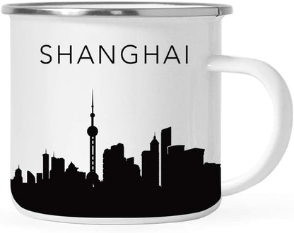 11oz. Tourist Travel Souvenir Stainless Steel Campfire Coffee Mug Gift, London Skyline, 1-Pack, Enamel Camping Cup Christmas Birthday Study Abroad Graduation, Includes Gift Box
