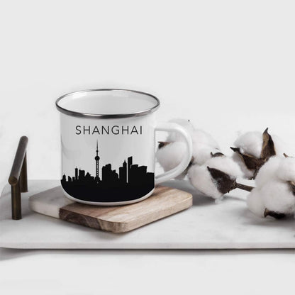 11oz. Tourist Travel Souvenir Stainless Steel Campfire Coffee Mug Gift, London Skyline, 1-Pack, Enamel Camping Cup Christmas Birthday Study Abroad Graduation, Includes Gift Box