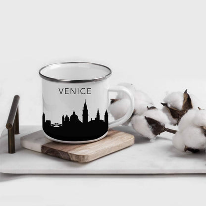 11oz. Tourist Travel Souvenir Stainless Steel Campfire Coffee Mug Gift, London Skyline, 1-Pack, Enamel Camping Cup Christmas Birthday Study Abroad Graduation, Includes Gift Box