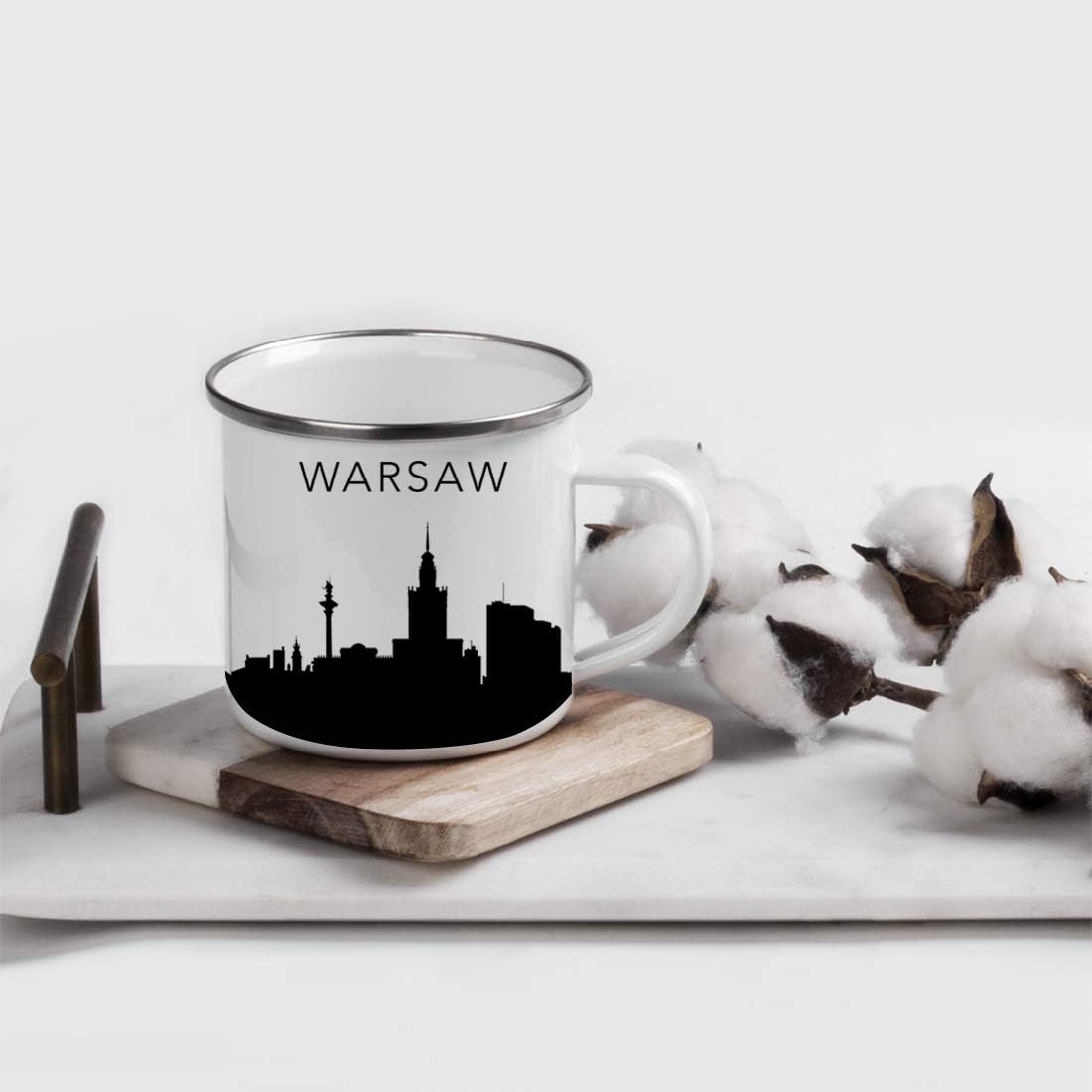 11oz. Tourist Travel Souvenir Stainless Steel Campfire Coffee Mug Gift, London Skyline, 1-Pack, Enamel Camping Cup Christmas Birthday Study Abroad Graduation, Includes Gift Box