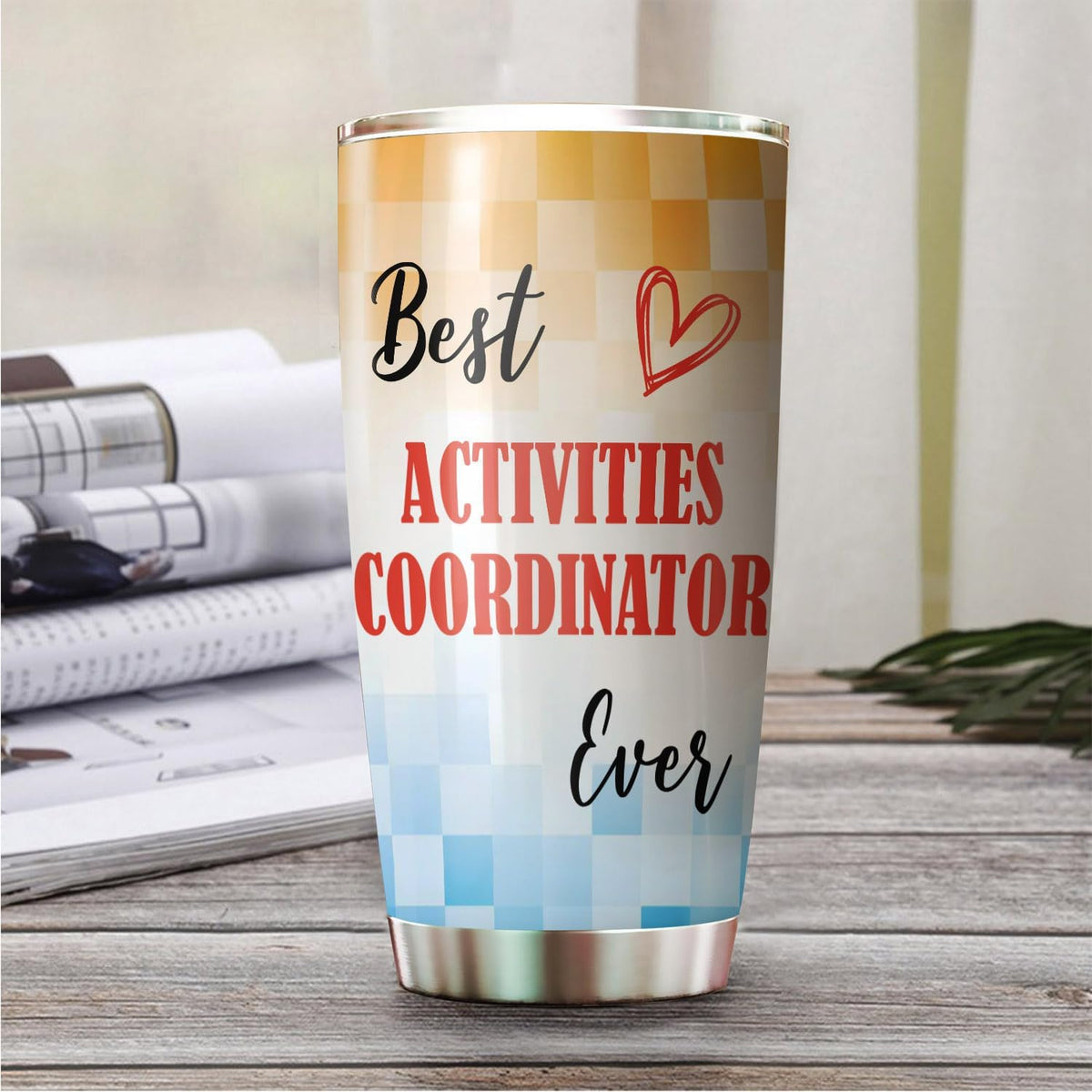 Best Lacrosse Coach Ever Tumbler Stainless Steel 20oz, Office Gifts Women Men Work Friends Coworker, Driking Coffee Cup For Birthday Christmas - Colors M
