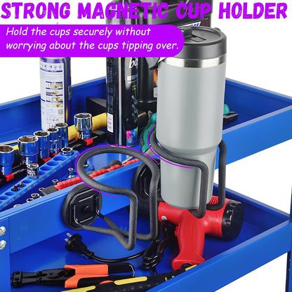 1 Pack Magnetic Cup Holder Magnetic Drink Holder Heavy Duty，Magnet Truck Cup Holders, Strong Magnet Mount Water Bottle Holders for Tractor Fridge Yacht RV Forklifts Bus on Metal Surface