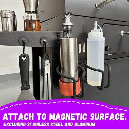 1 Pack Magnetic Cup Holder Magnetic Drink Holder Heavy Duty，Magnet Truck Cup Holders, Strong Magnet Mount Water Bottle Holders for Tractor Fridge Yacht RV Forklifts Bus on Metal Surface