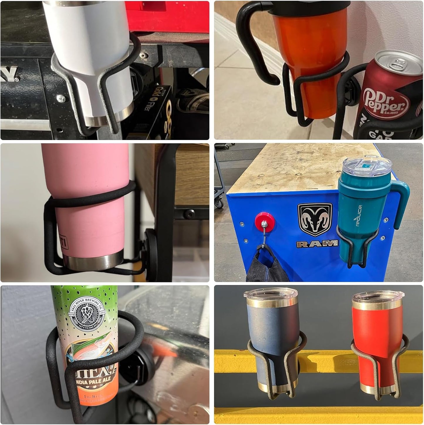 1 Pack Magnetic Cup Holder Magnetic Drink Holder Heavy Duty，Magnet Truck Cup Holders, Strong Magnet Mount Water Bottle Holders for Tractor Fridge Yacht RV Forklifts Bus on Metal Surface