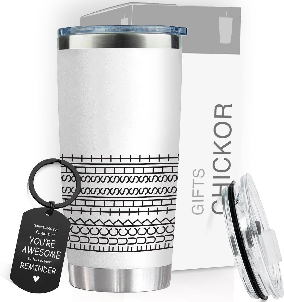 20 oz Insulated Tumbler - Hidden Message Coffee Mug 20oz- Funny Work Coffee Cup for Adults - Sarcastic Gag Gift for White Elephant, Coworkers & Friends, Family - FtS Travel Mug