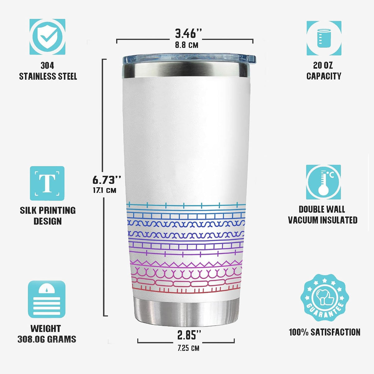 20 oz Insulated Tumbler - Hidden Message Coffee Mug 20oz- Funny Work Coffee Cup for Adults - Sarcastic Gag Gift for White Elephant, Coworkers & Friends, Family - FtS Travel Mug