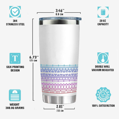 20 oz Insulated Tumbler - Hidden Message Coffee Mug 20oz- Funny Work Coffee Cup for Adults - Sarcastic Gag Gift for White Elephant, Coworkers & Friends, Family - FtS Travel Mug