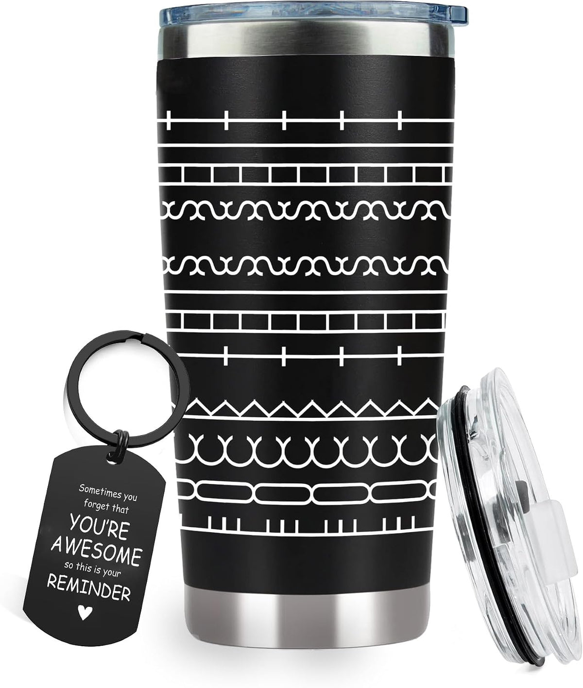 20 oz Insulated Tumbler - Hidden Message Coffee Mug 20oz- Funny Work Coffee Cup for Adults - Sarcastic Gag Gift for White Elephant, Coworkers & Friends, Family - FtS Travel Mug
