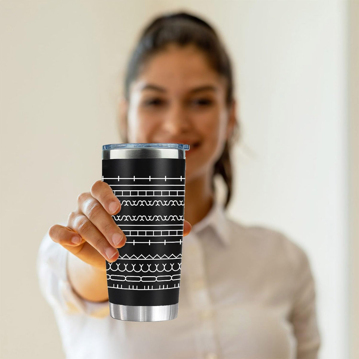 20 oz Insulated Tumbler - Hidden Message Coffee Mug 20oz- Funny Work Coffee Cup for Adults - Sarcastic Gag Gift for White Elephant, Coworkers & Friends, Family - FtS Travel Mug