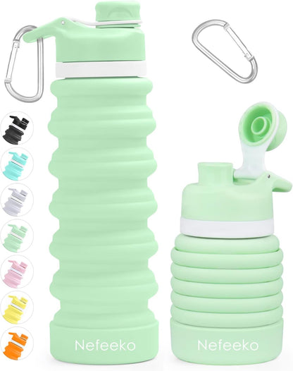 Collapsible Water Bottle, 26oz Silicone Foldable Water Bottles