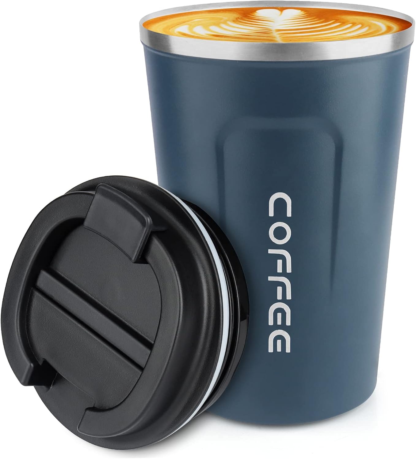 CS COSDDI 12 oz Coffee mug - Stainless Steel Coffee Cup with Leakproof Lid | Stainless Steel Double-wall insulation, 6-Hour Heat Retention, 360°Leak proof, BPA-free, Reusable And To Go Coffee Mug
