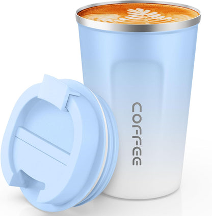CS COSDDI 12 oz Coffee mug - Stainless Steel Coffee Cup with Leakproof Lid | Stainless Steel Double-wall insulation, 6-Hour Heat Retention, 360°Leak proof, BPA-free, Reusable And To Go Coffee Mug