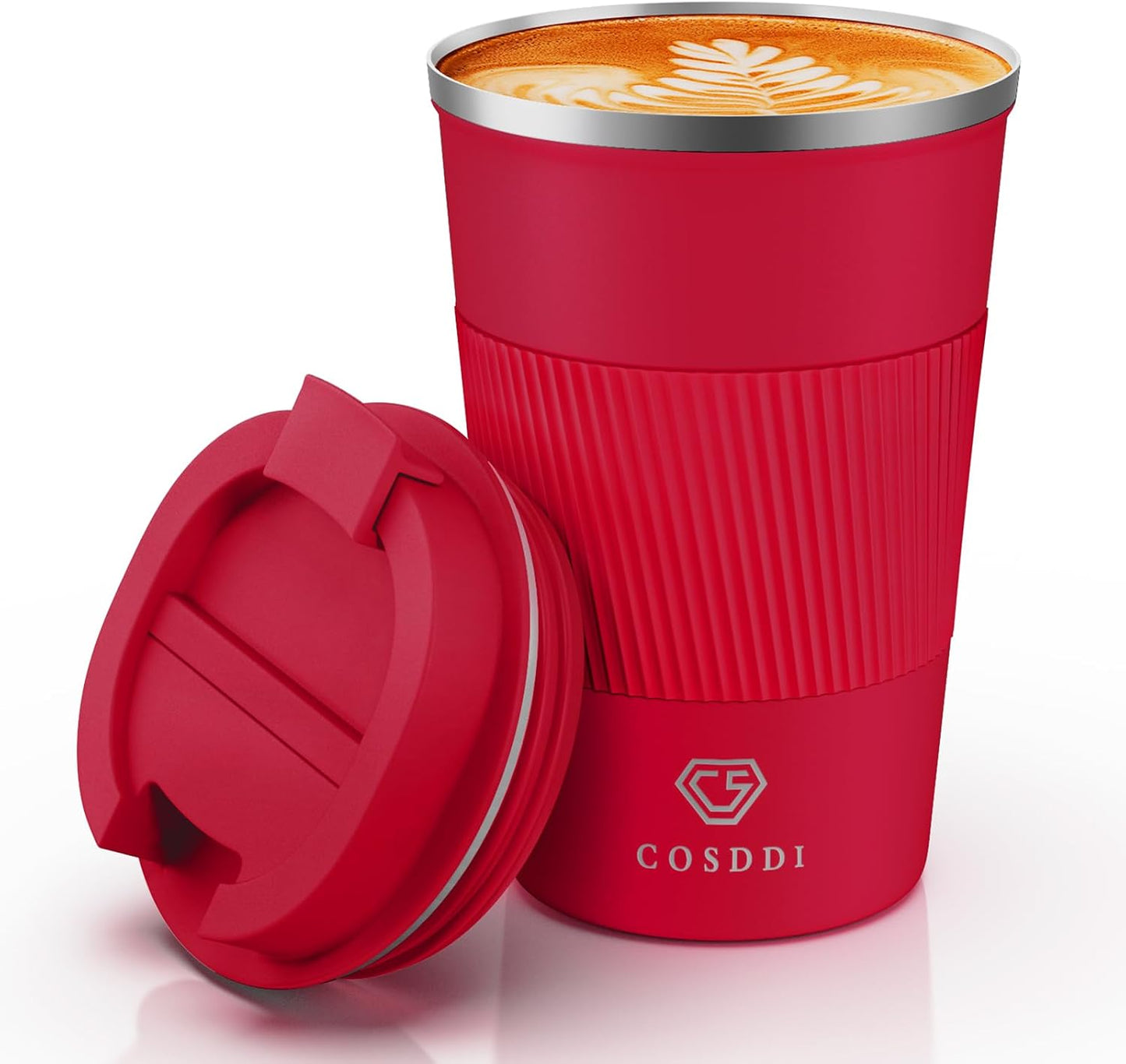 CS COSDDI 12 oz Coffee mug - Stainless Steel Coffee Cup with Leakproof Lid | Stainless Steel Double-wall insulation, 6-Hour Heat Retention, 360°Leak proof, BPA-free, Reusable And To Go Coffee Mug