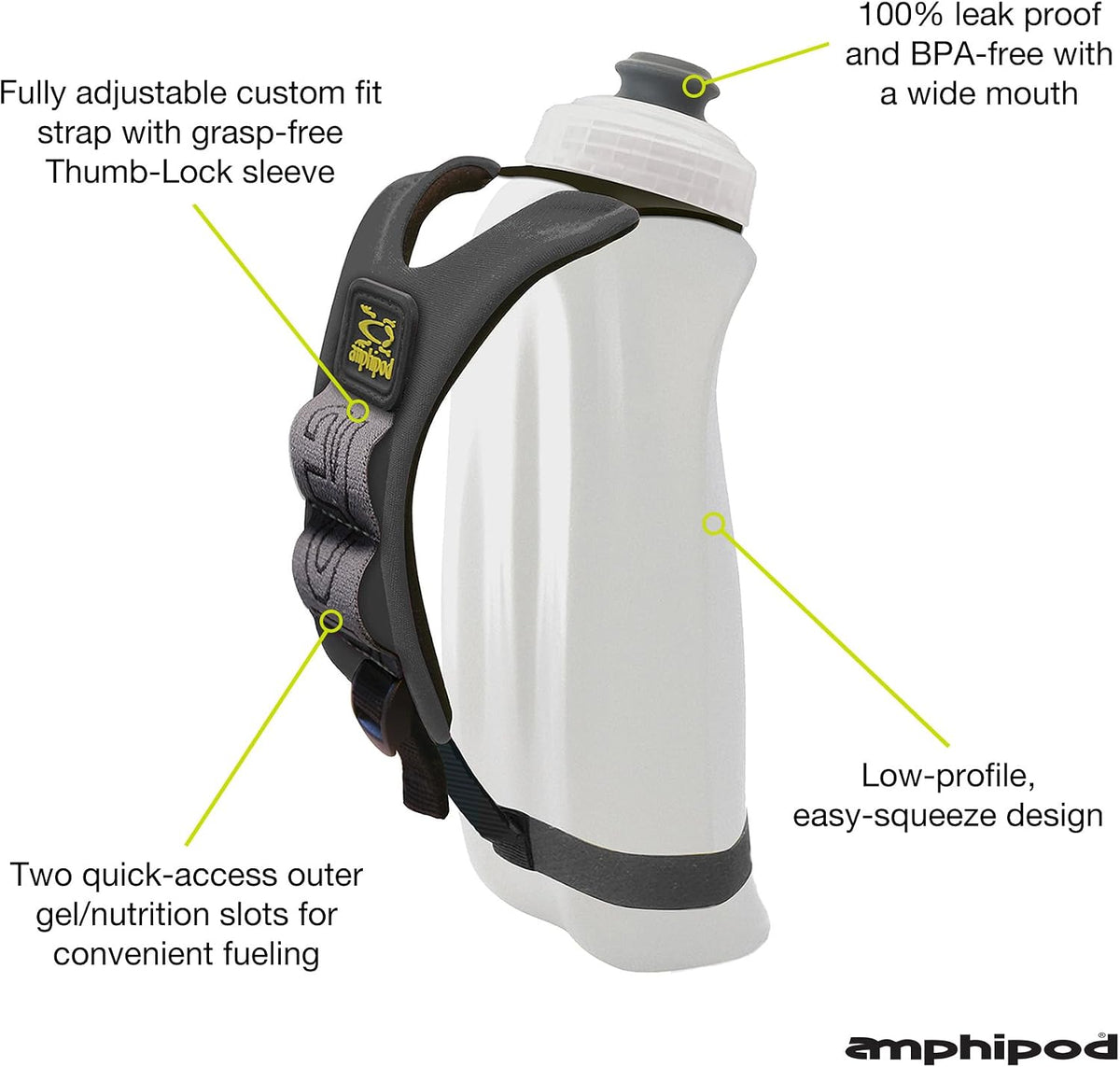 Amphipod Hydraform Ergo Minimalist Handheld Water Bottle, BPA-Free - 16 oz.