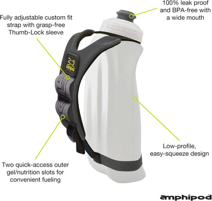 Amphipod Hydraform Ergo Minimalist Handheld Water Bottle, BPA-Free - 16 oz.