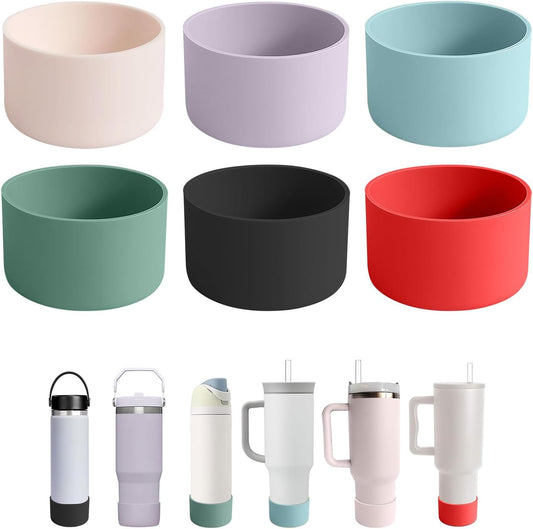 6Pcs Silicone Cup Boots for Tumblers Water Bottle