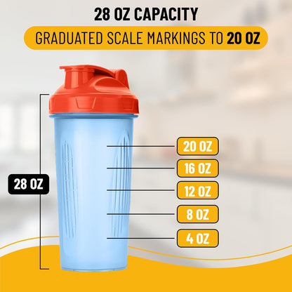 Shaker Bottles for Protein Mixes, 28 oz, Leak Proof