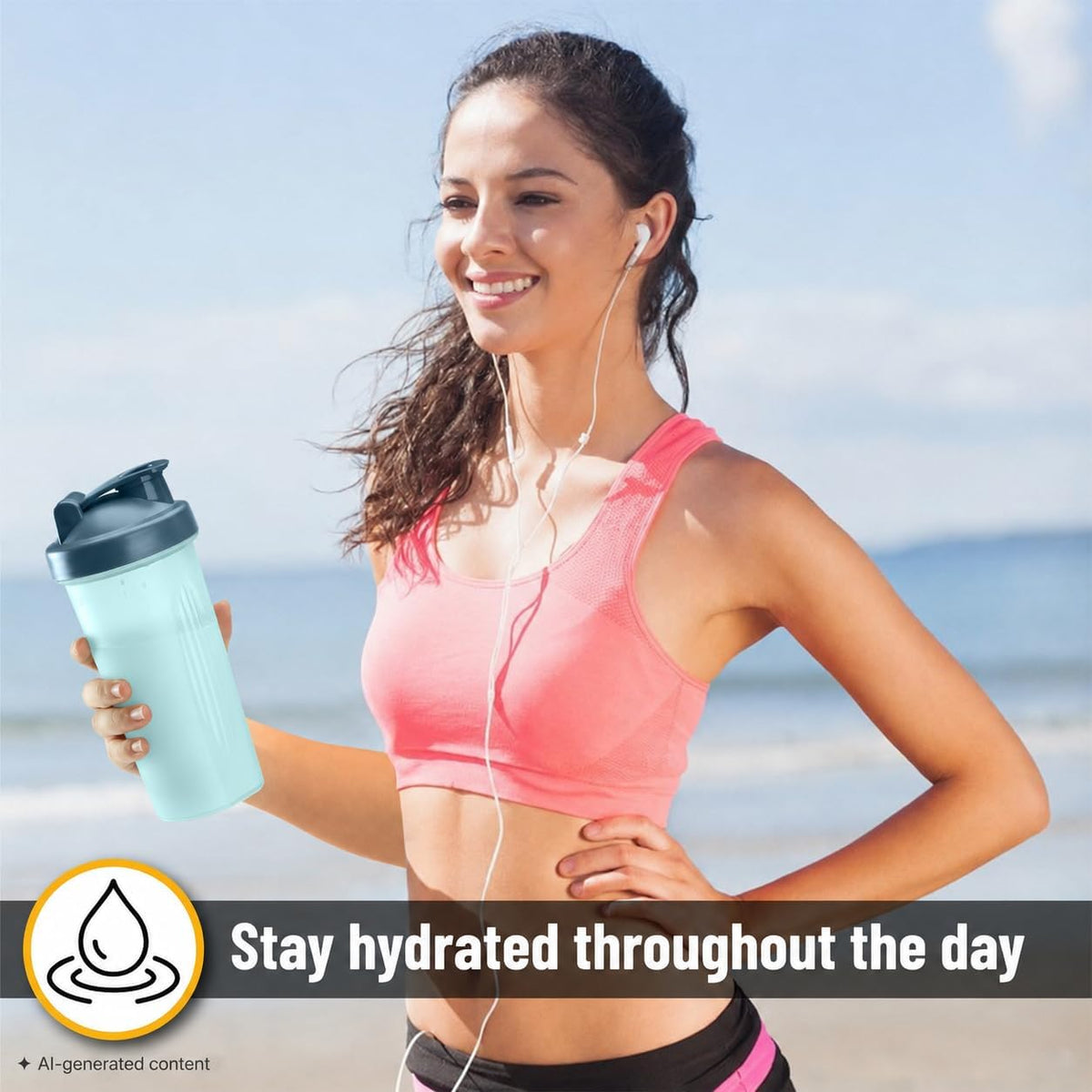 Shaker Bottles for Protein Mixes, 28 oz, Leak Proof