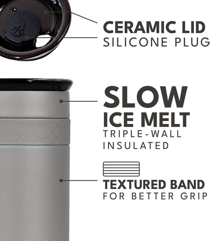 Artisan 16oz Triple-Wall Insulated Coffee Tumbler w/Ceramic Lid