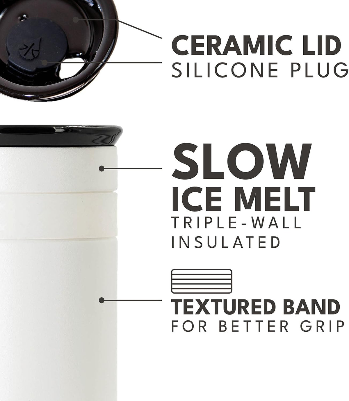 Artisan 16oz Triple-Wall Insulated Coffee Tumbler w/Ceramic Lid