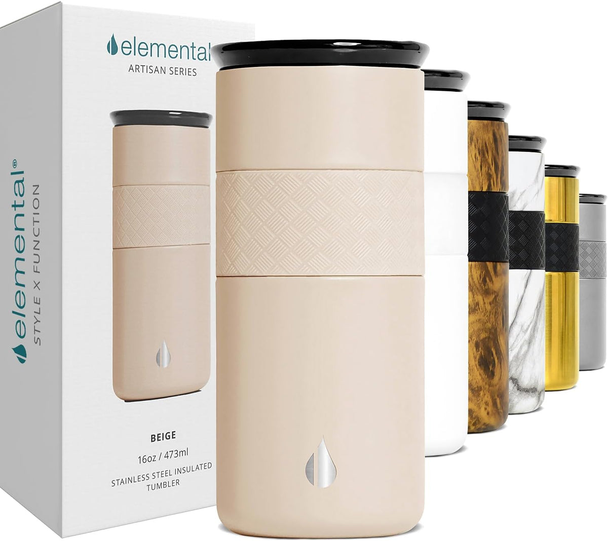 Artisan 16oz Triple-Wall Insulated Coffee Tumbler w/Ceramic Lid