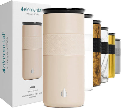 Artisan 16oz Triple-Wall Insulated Coffee Tumbler w/Ceramic Lid