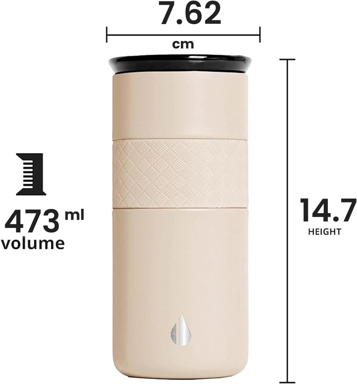 Artisan 16oz Triple-Wall Insulated Coffee Tumbler w/Ceramic Lid