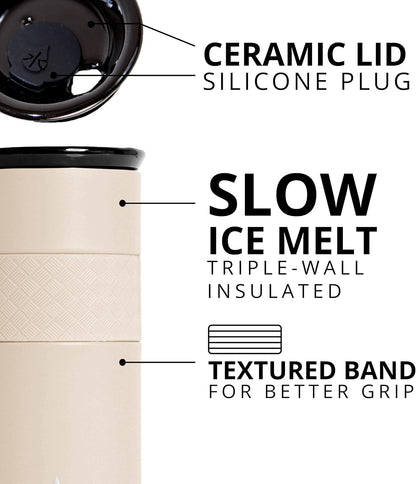 Artisan 16oz Triple-Wall Insulated Coffee Tumbler w/Ceramic Lid