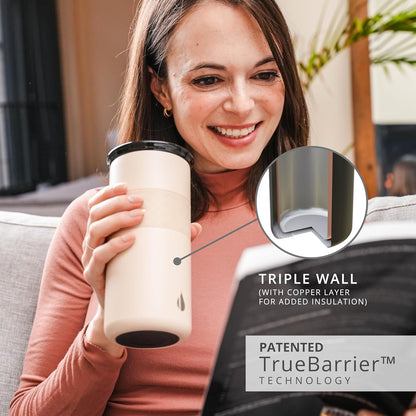 Artisan 16oz Triple-Wall Insulated Coffee Tumbler w/Ceramic Lid
