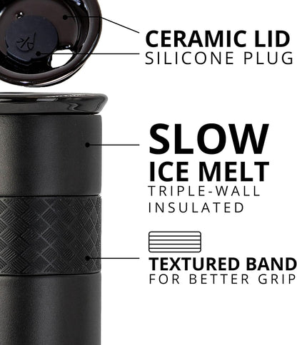 Artisan 16oz Triple-Wall Insulated Coffee Tumbler w/Ceramic Lid