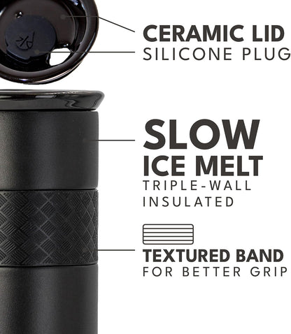 Artisan 16oz Triple-Wall Insulated Coffee Tumbler w/Ceramic Lid