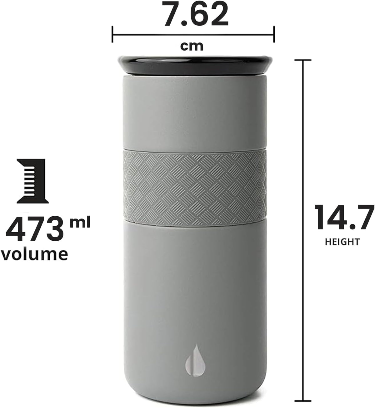 Artisan 16oz Triple-Wall Insulated Coffee Tumbler w/Ceramic Lid