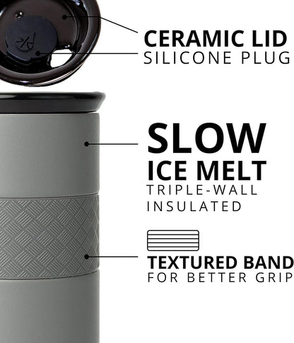 Artisan 16oz Triple-Wall Insulated Coffee Tumbler w/Ceramic Lid